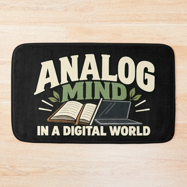 Item preview, Analog Mind In A Digital World – Minimalist Digital Detox and Old School Humor designed and sold by GingaArt.