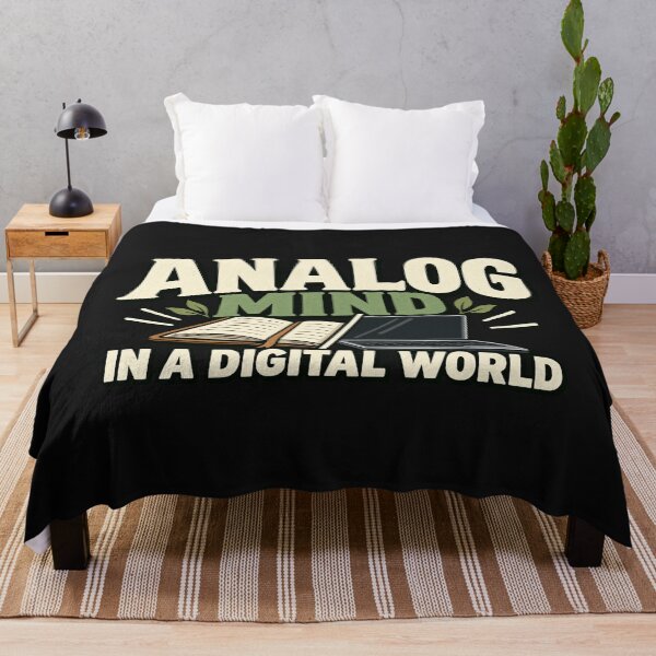 Item preview, Analog Mind In A Digital World – Minimalist Digital Detox and Old School Humor designed and sold by GingaArt.