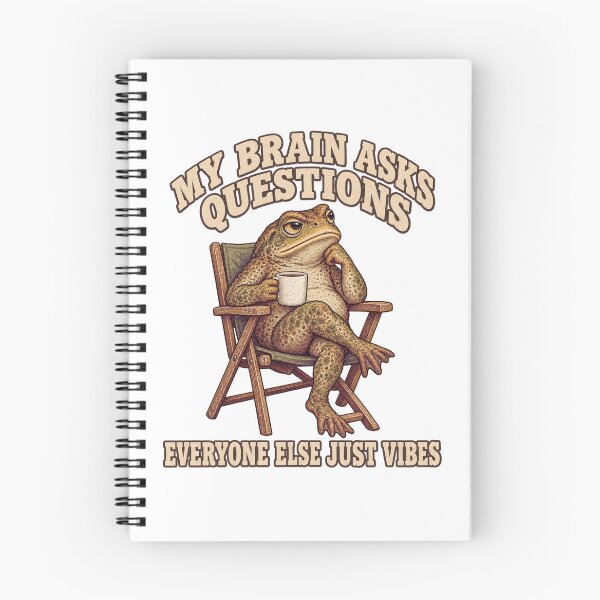 Item preview, MY BRAIN ASKS QUESTIONS, EVERYONE ELSE JUST VIBES designed and sold by LuveraxArt.