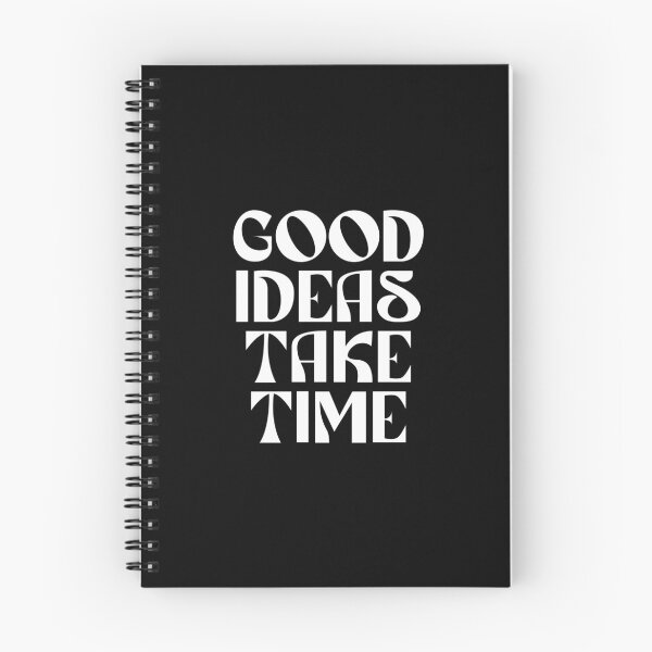 Item preview, Good Ideas Take Time Typography (white) designed and sold by didijuca.