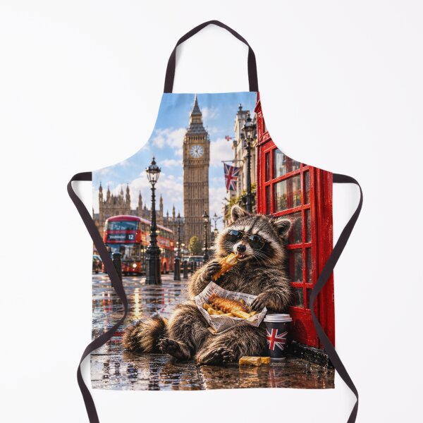 Item preview, Raccoon eating chips in London designed and sold by MalwasBasket.