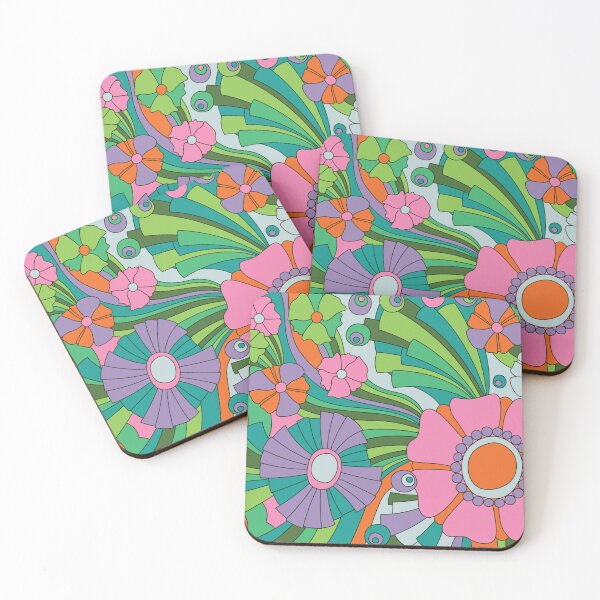 Item preview, Retro Mod Abstract Psychedelic Daisy Floral designed and sold by RetroMaggie.