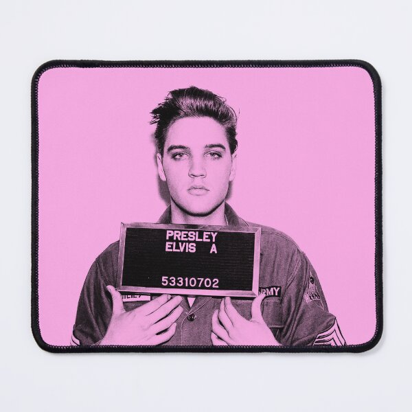 Item preview, Elvis Presley 1960 US Army Mugshot Vintage Black and White Photo designed and sold by brianhillDESIGN.
