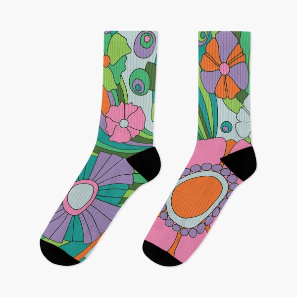 Item preview, Retro Mod Abstract Psychedelic Daisy Floral designed and sold by RetroMaggie.