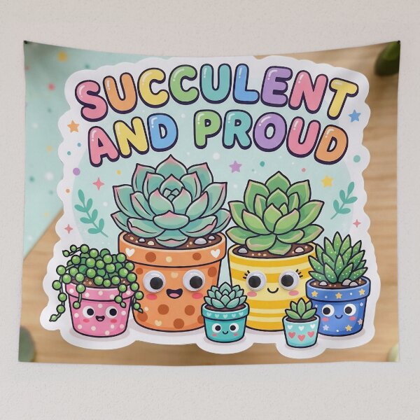Item preview, Succulent And Proud plants designed and sold by JC Art Creations.