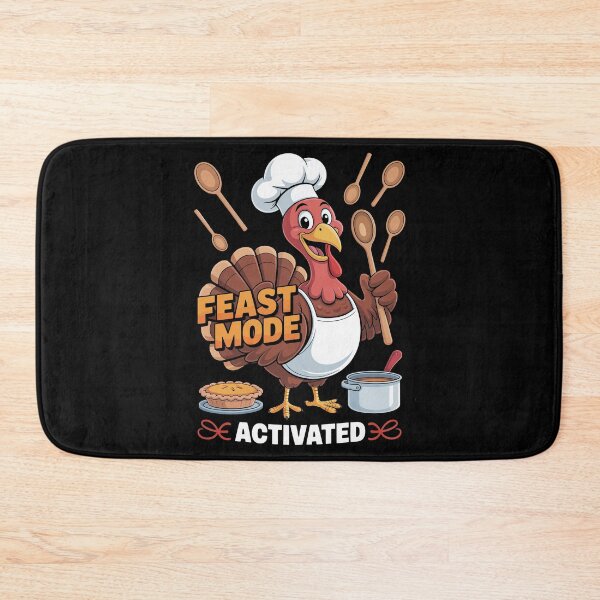 Item preview, Feast Mode Activated – Funny Thanksgiving Turkey Chef Ar designed and sold by jkrphoto.