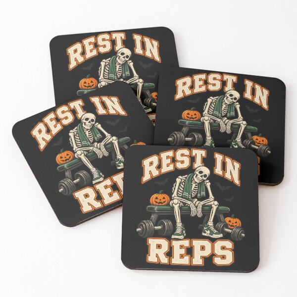 Item preview, Rest In Reps Skeleton Halloween Gym Workout designed and sold by TeNovaStudio.