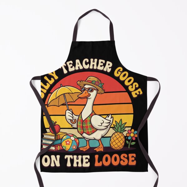 Artikelvorschau, Silly Teacher Goose On The Loose Funny Summer Teacher Vacation entworfen und verkauft von w66aboo.