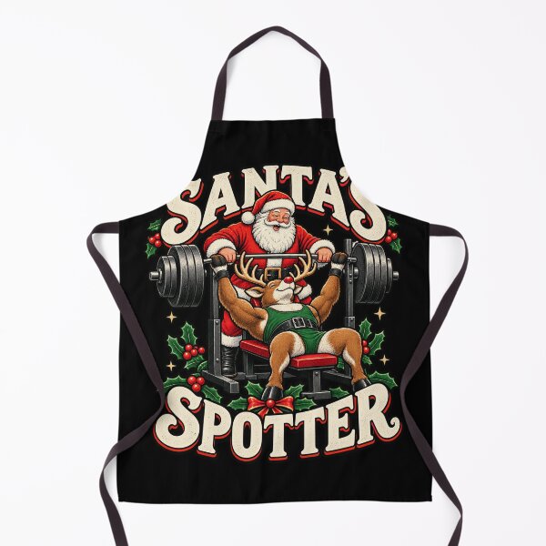 Item preview, Santas Spotter Christmas Reindeer Weightlifting Gym designed and sold by TeNovaStudio.