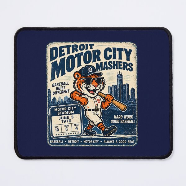 Item preview, Detroit Motor City Tigers Vintage Baseball Shirt, Retro Detroit Baseball Tee, Old School Michigan Sports Graphic designed and sold by GhostDawgs.