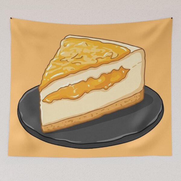 Item preview, Delicious Mango Passion Fruit Cheesecake Slice - Tropical Dessert designed and sold by PetalsPaws.