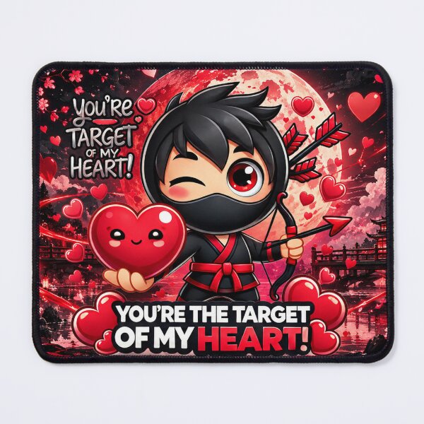 Item preview, Cute Valentine Ninja You're the Target of My Heart designed and sold by Fei Long Design Hub.