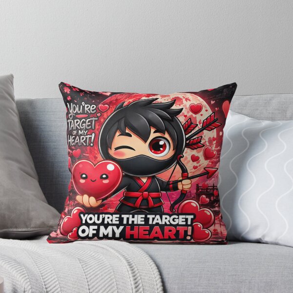 Item preview, Cute Valentine Ninja You're the Target of My Heart designed and sold by Fei Long Design Hub.