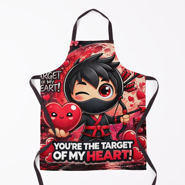 Item preview, Cute Valentine Ninja You're the Target of My Heart designed and sold by Fei Long Design Hub.