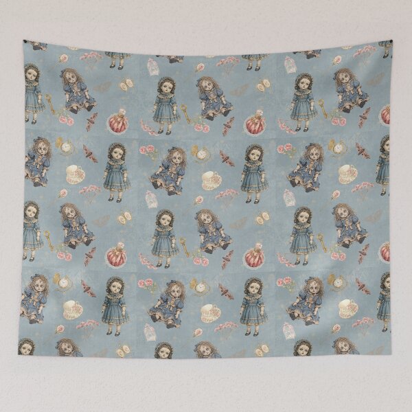 Item preview, Eerie Doll Blue Pattern designed and sold by K-Dia.