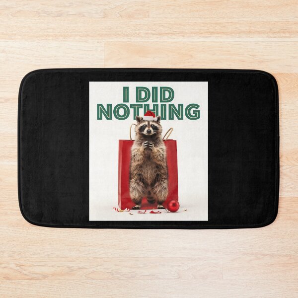 Item preview, I Did Nothing Funny Christmas Raccoon Meme designed and sold by Fitswear.