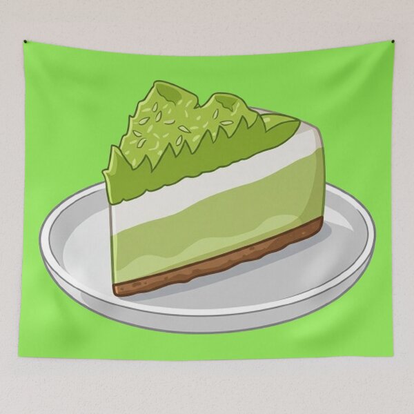 Item preview, Japanese Matcha Green Tea Cheesecake Slice - Sweet Dessert  designed and sold by PetalsPaws.
