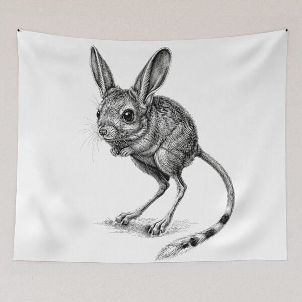 Item preview, Jerboa - Realistic minimalistic black and white designed and sold by Minimalisticaly.