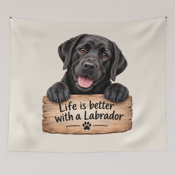 Item preview, Life is Better With a Labrador - Cute Black Lab Lover Design designed and sold by Nature's Palette.