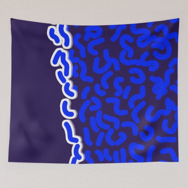 Item preview,  Retro 90s Neon Blue Abstract Line Art designed and sold by AWADHESH  CHAURASIA.