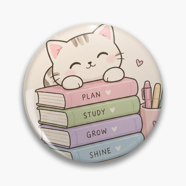 Item preview, Cute Kawaii Cat & Books - Small Steps Create Big Dreams - Soulful Artworks designed and sold by Soulful Artworks.