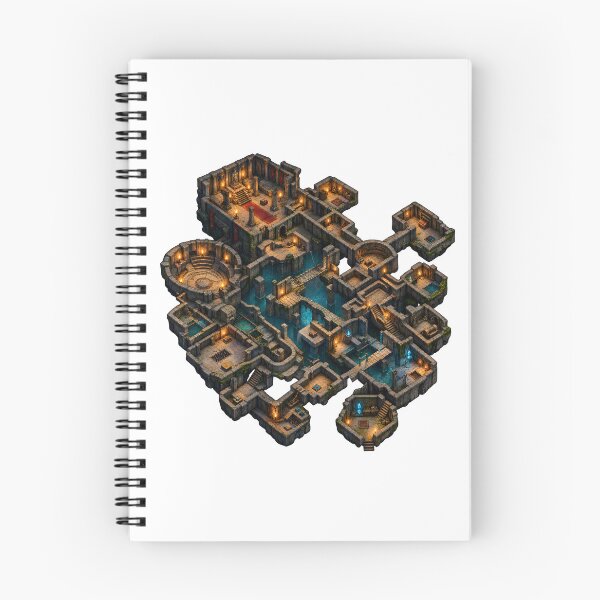Item preview, Isometric Fantasy Dungeon Map – Epic RPG Labyrinth designed and sold by builtforyou.