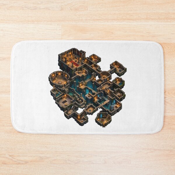 Item preview, Isometric Fantasy Dungeon Map – Epic RPG Labyrinth designed and sold by builtforyou.