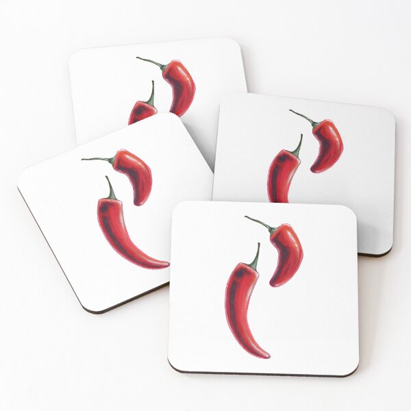 Item preview, Realistic Red Chili Peppers Botanical Illustration designed and sold by S. Amado.