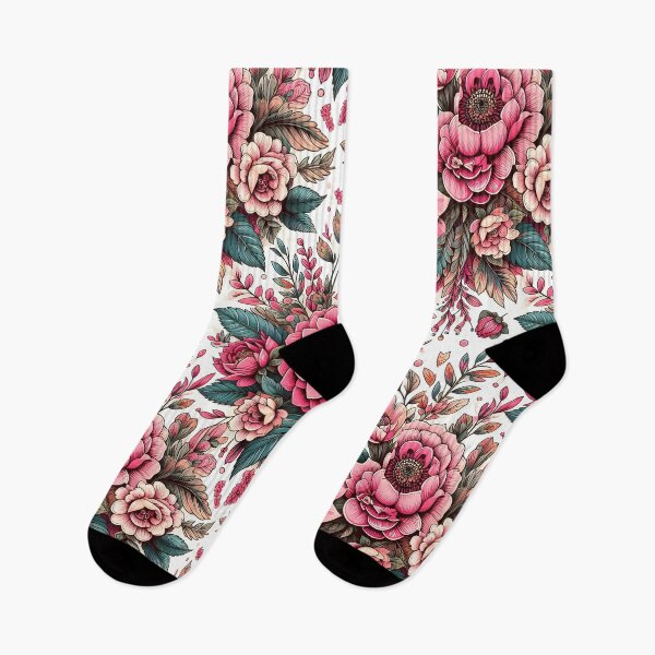 Item preview, Pink Coral Floral Pattern – Teal Botanical Garden Art designed and sold by Apex Designs.