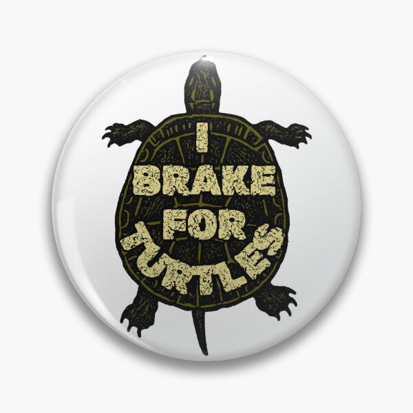 Item preview, I Brake for Turtles Map Turtle designed and sold by DoberPitDesigns.