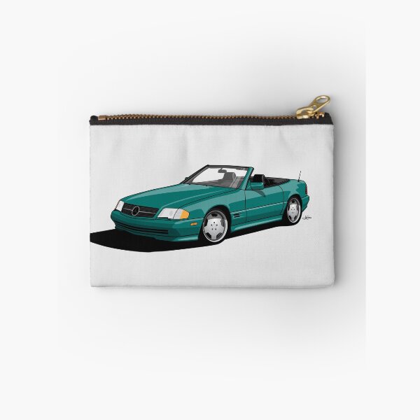 Item preview, MB SL500 R129 Mineral Green 3/4 side illustration designed and sold by blackdogshop.