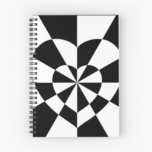 Item preview, Geometric Black and White Heart Optical Illusion Minimalist Art designed and sold by Deep Layer.