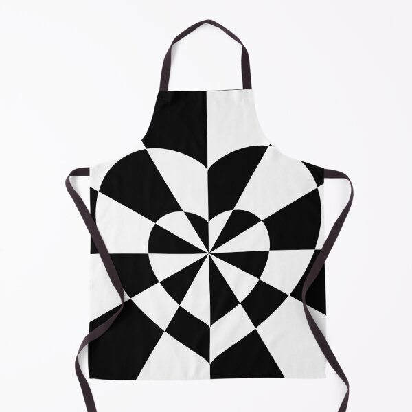 Item preview, Geometric Black and White Heart Optical Illusion Minimalist Art designed and sold by Deep Layer.