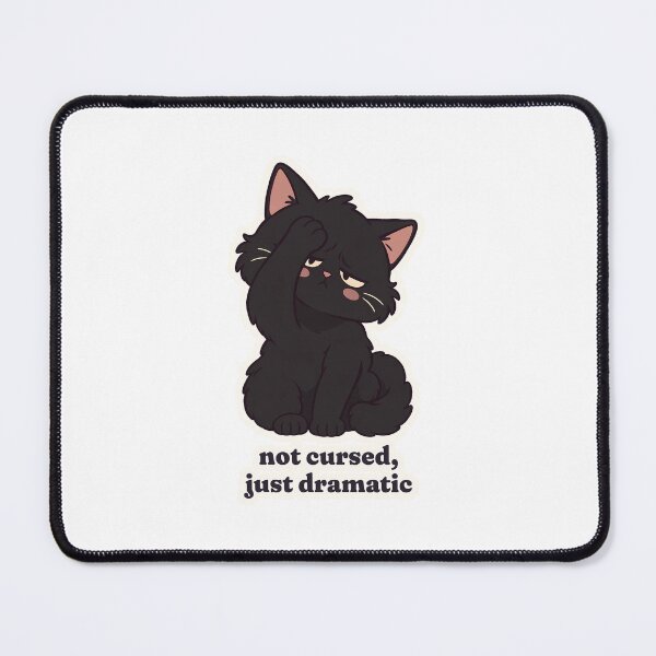 Item preview, Dramatic Black Cat Not Cursed Spooky Season designed and sold by OuqCreations.