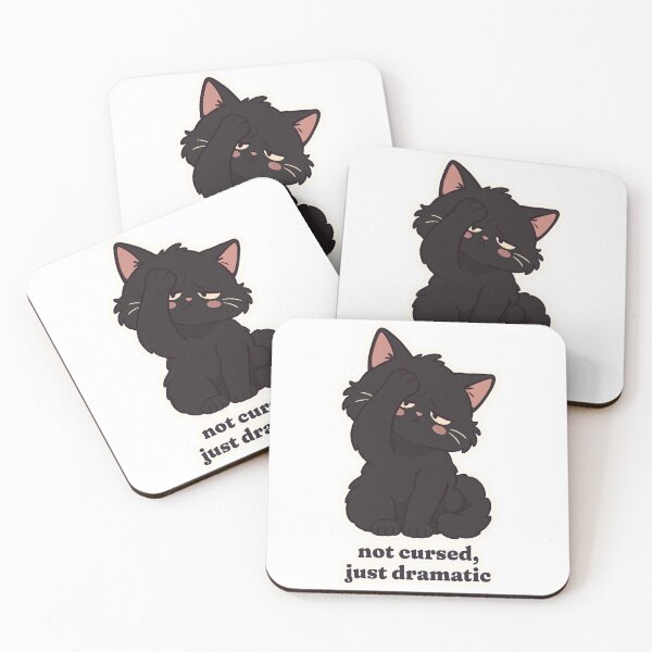 Item preview, Dramatic Black Cat Not Cursed Spooky Season designed and sold by OuqCreations.
