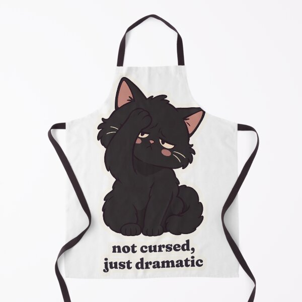Item preview, Dramatic Black Cat Not Cursed Spooky Season designed and sold by OuqCreations.
