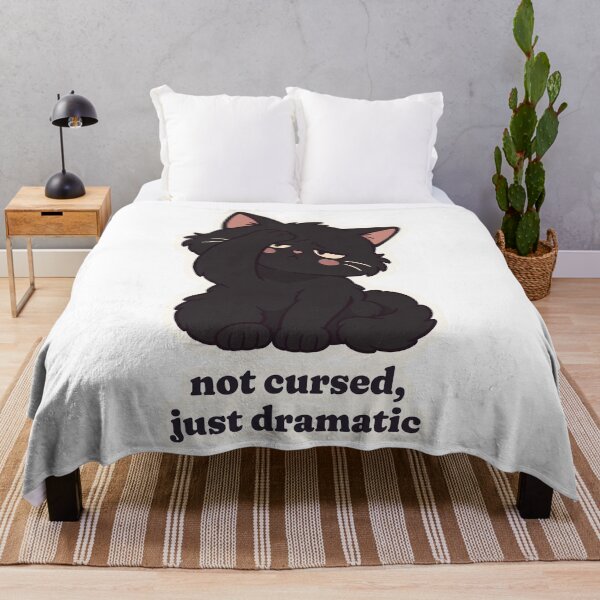 Item preview, Dramatic Black Cat Not Cursed Spooky Season designed and sold by OuqCreations.