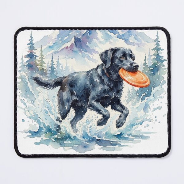 Item preview, Professional Retriever Watercolor Black Lab with Frisbee designed and sold by Goodthingstree.