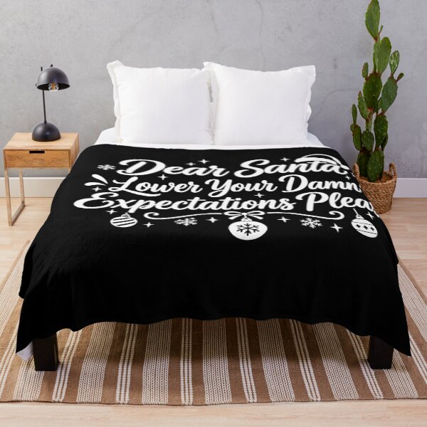 Aperçu de l'œuvre Dear Santa Lower Your Damn Expectations Please Christmas Holiday Adult Humor Sarcastic Quote créée et vendue par sportfantees.