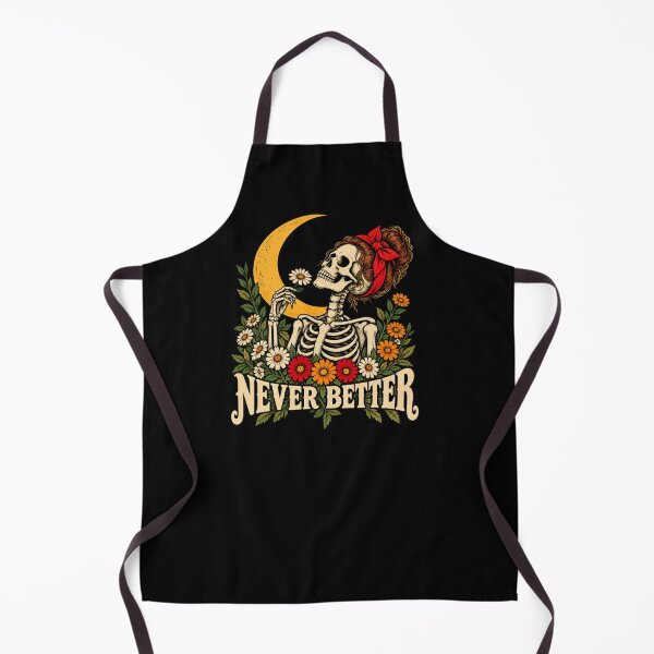 Item preview, Never Better Skeleton Woman Vintage Moon & Flower designed and sold by ivonova.