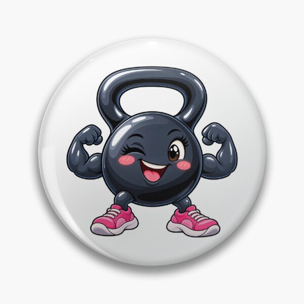 Item preview, Funny Kettlebell Girl - Strong and Sassy Fitness Cartoon designed and sold by Myra365Art.