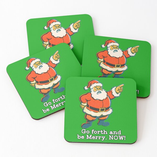 Item preview, Angry Santa - Go forth and be Merry. NOW! designed and sold by Deviant Logic Design.