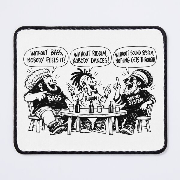 Item preview, Funny Bass Riddim Sound System Friends Cartoon designed and sold by BASS-CULTURE.