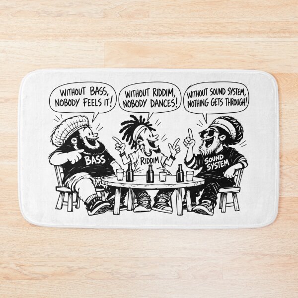 Item preview, Funny Bass Riddim Sound System Friends Cartoon designed and sold by BASS-CULTURE.