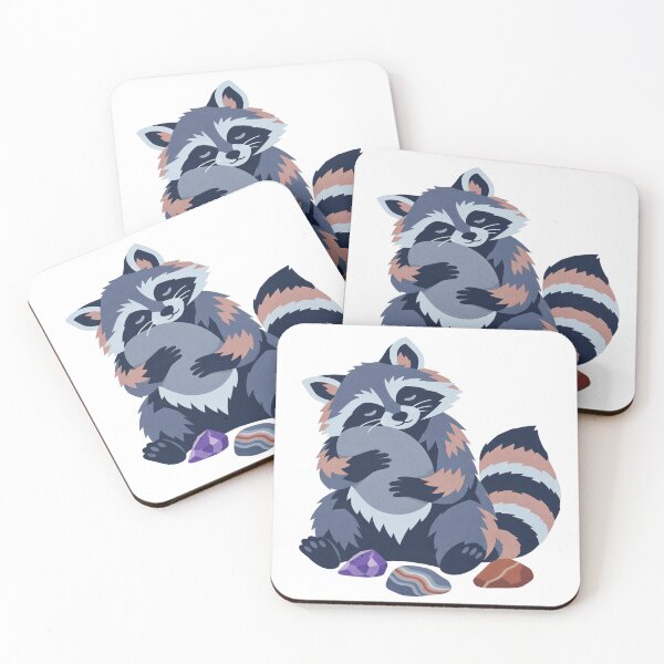 Item preview, Rock Collector Raccoon – Cute Rockhounding Illustration designed and sold by FreePath-Move.