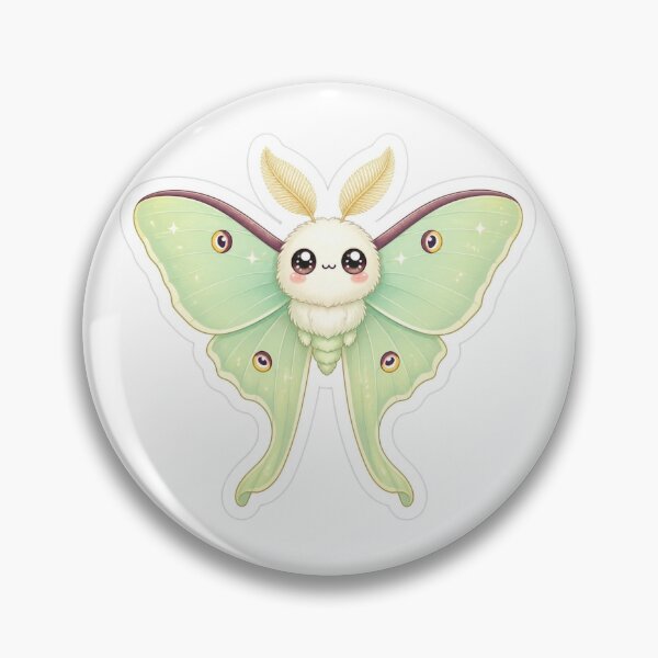 Item preview, Cute Kawaii Luna Moth Sticker Cartoon Illustration designed and sold by Coco Zone .