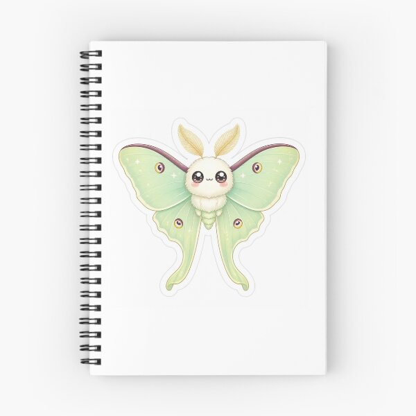 Item preview, Cute Kawaii Luna Moth Sticker Cartoon Illustration designed and sold by Coco Zone .