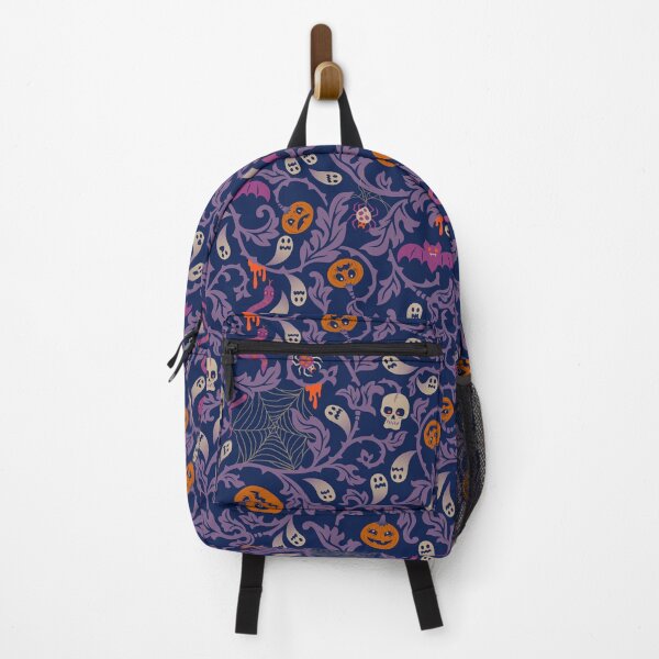 Item preview, Vintage Baroque Halloween Pattern with Pumpkins and Skulls. Purple designed and sold by SIR13.
