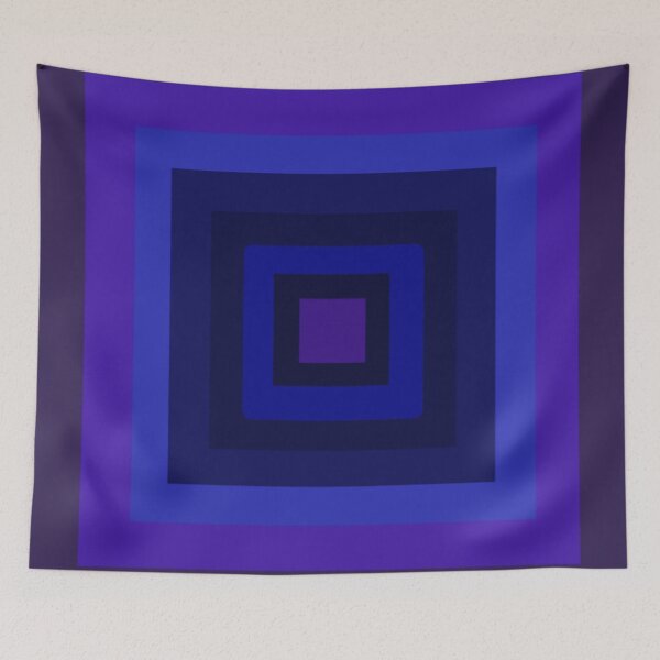 Item preview, Indigo Blue Geometric Illusion Square Pattern designed and sold by AWADHESH  CHAURASIA.