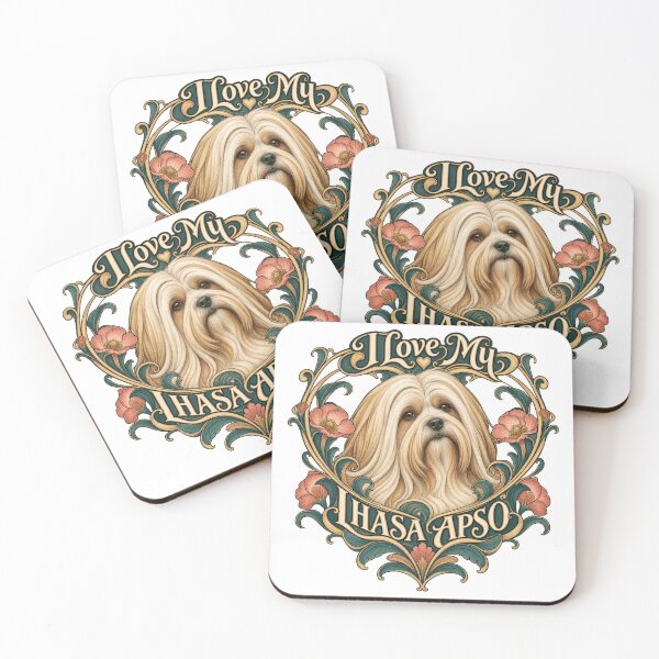 Item preview, I Love My Lhasa Apso - Art Nouveau Heart designed and sold by Mystik-Media.